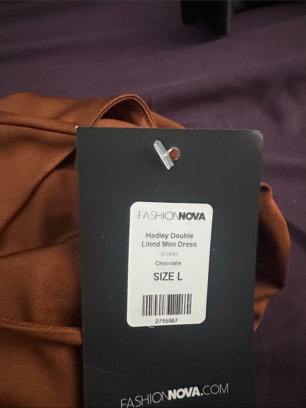 Fashion Nova Scoop Neck Bodycon Mini Dress in Brown - Picture 4 of 4